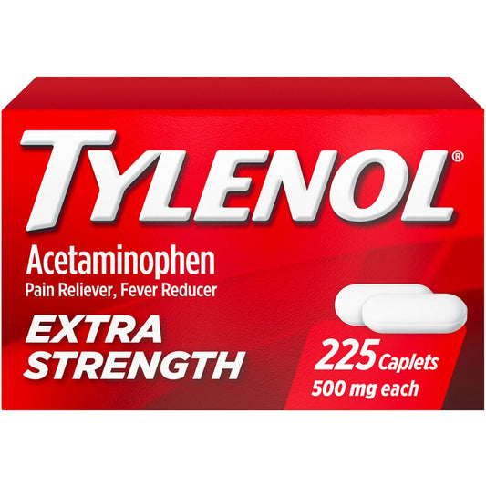 Tylenol Extra Strength 500 Mg Acetaminophen Pain Reliever & Fever Reducer 225 Tablets