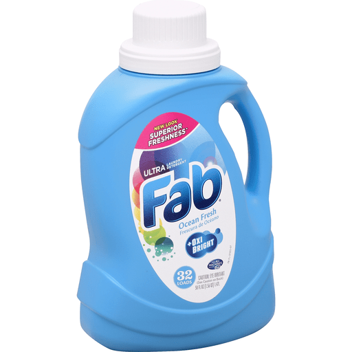 fab Ultra Laundry Detergent Ocean Fresh 50 Fl. Oz. Jug