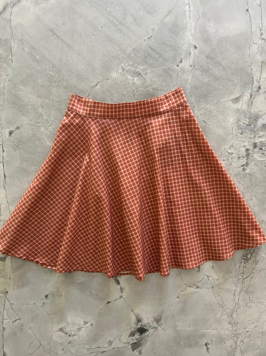 Checkered Skater Skirt