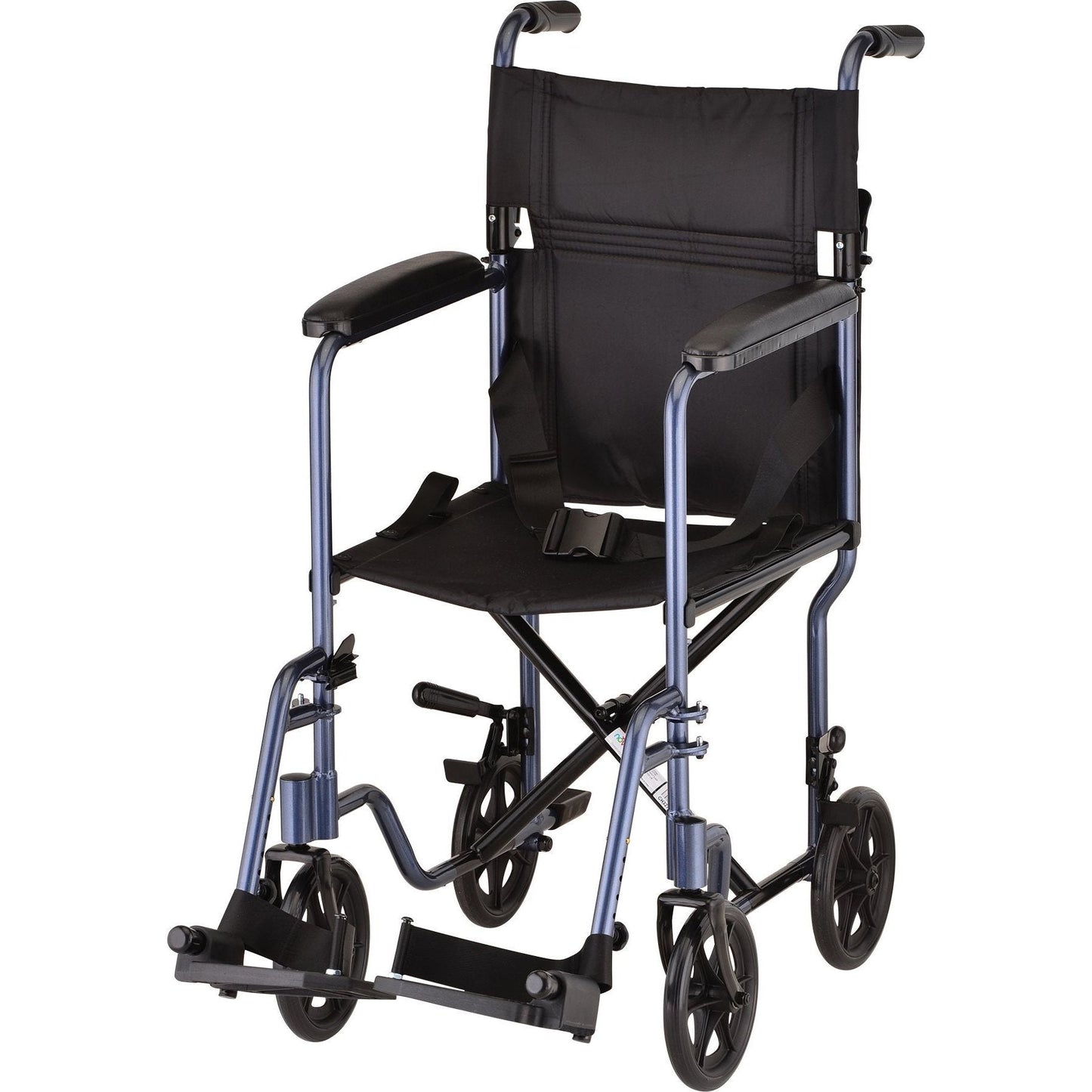 NOVA Medical Products 327 Lightweight Transport Chair, 17", Dark Blue
