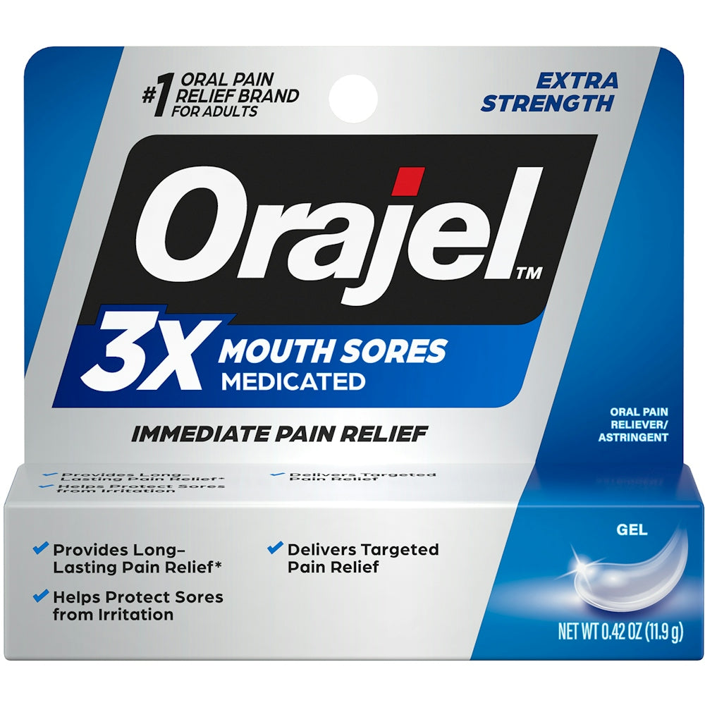 Orajel Instant Pain Relief For All Mouth Sores Maximum Strength Gel