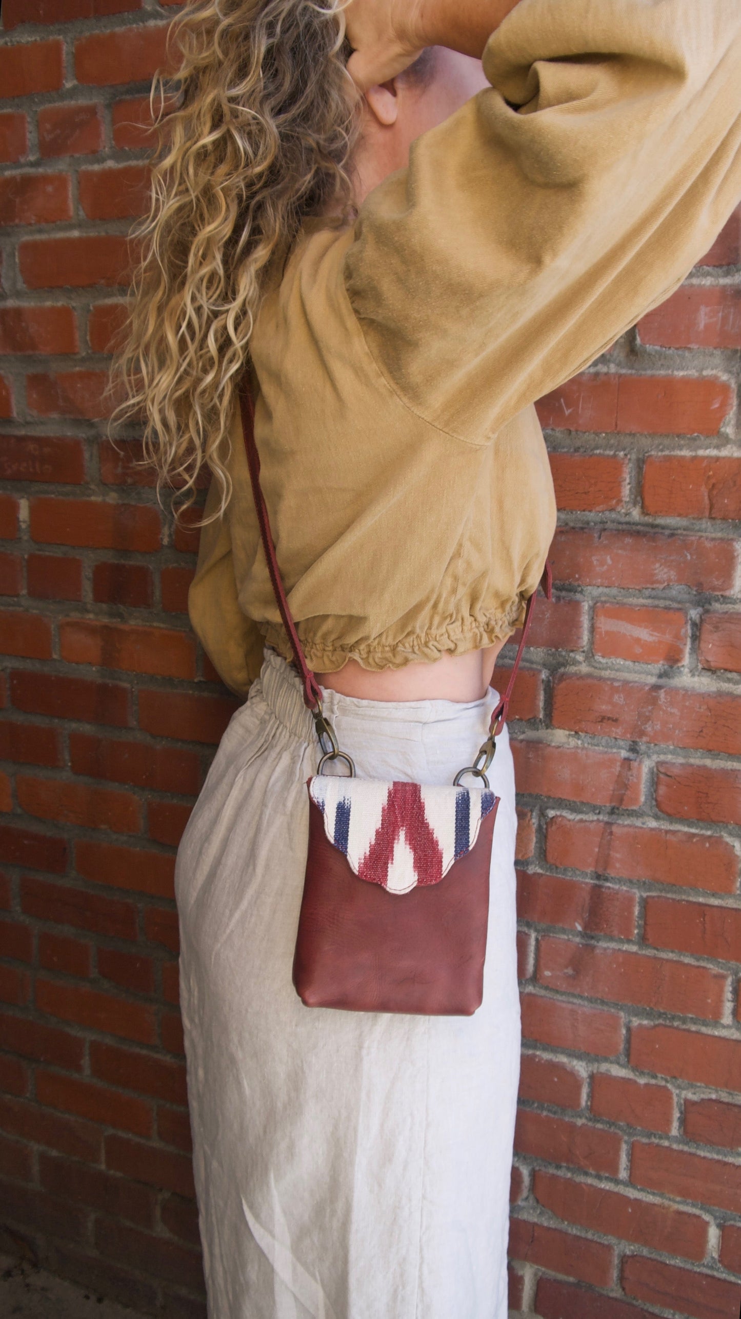 Scallop Bag - Brown and Hair on Hide