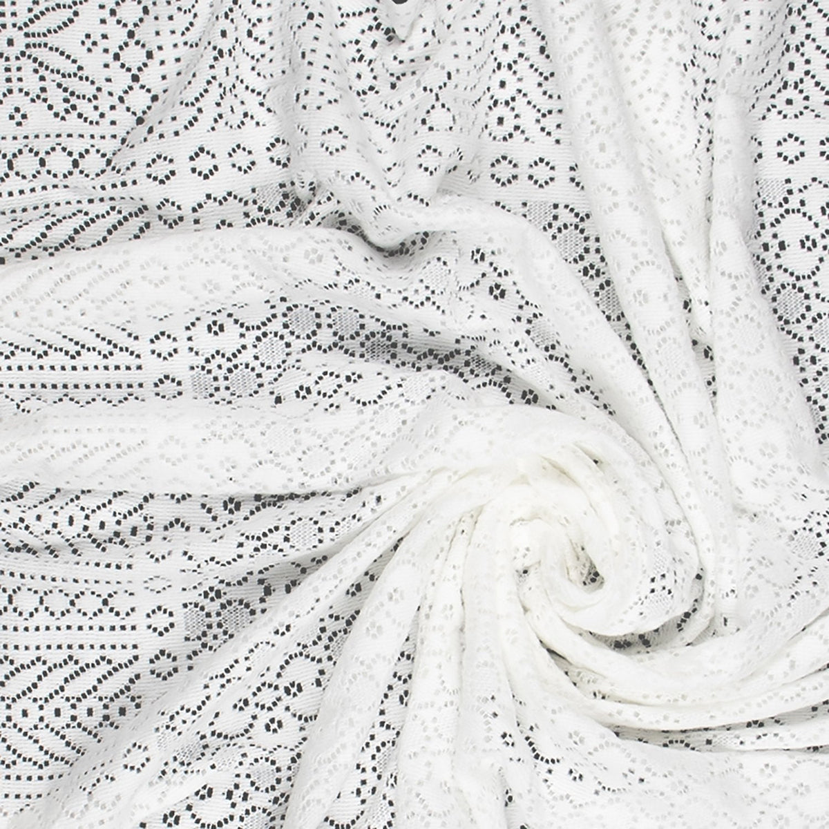 Southampton Home Lace Weave Baby Shawl ~ White ~