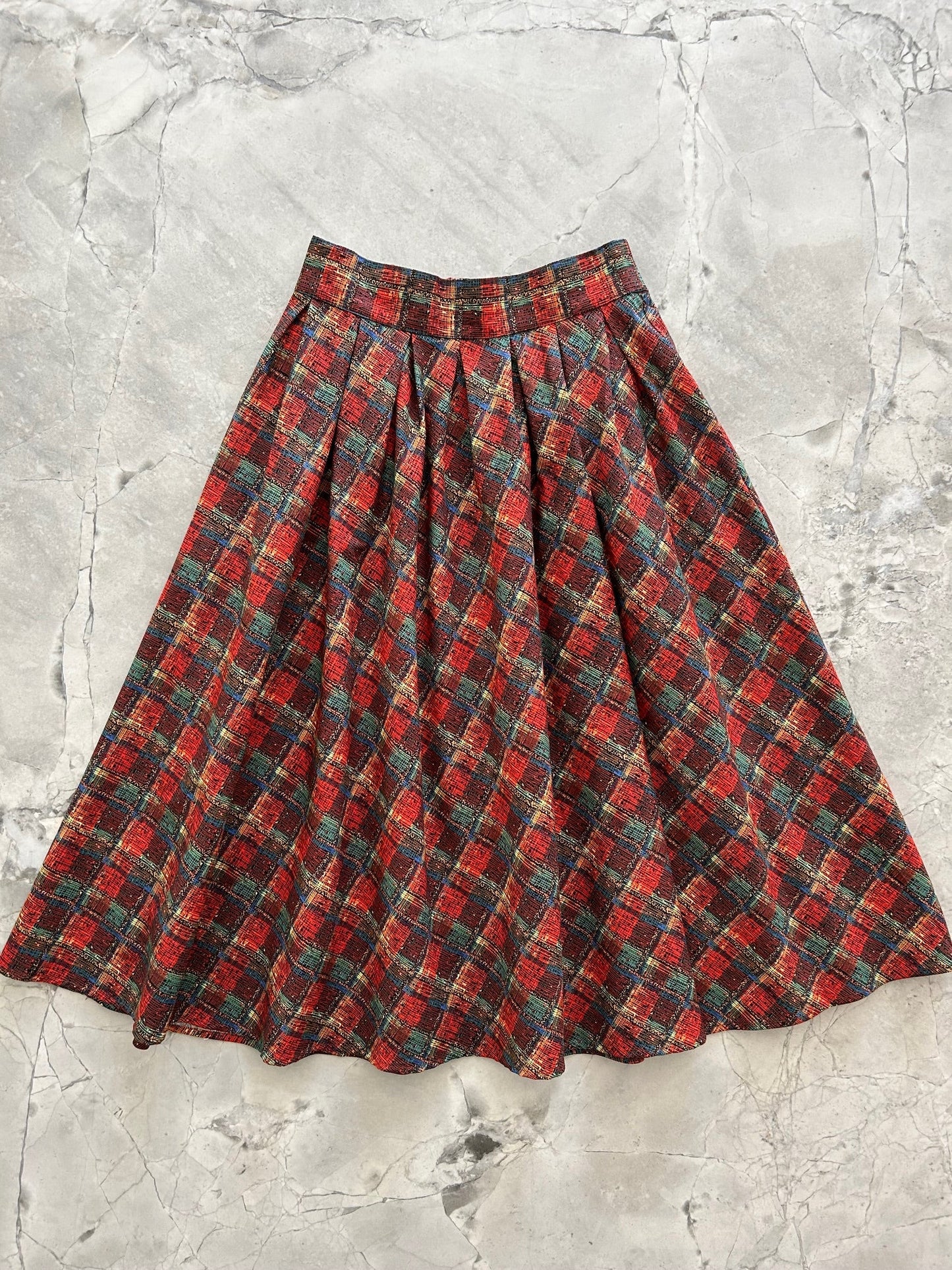 Red Plaid Doris Skirt
