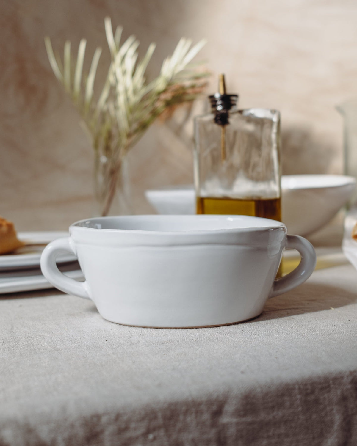 Milk White Oval Ramiken