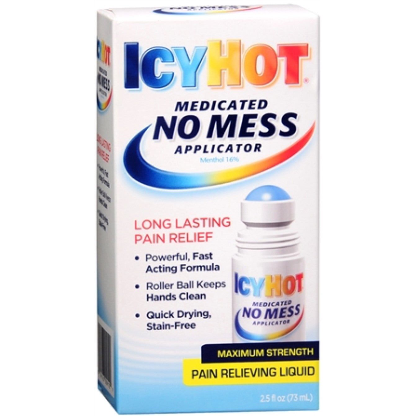 Icy Hot Pain Relief, No Mess, Roll On 2.5 Fl Oz