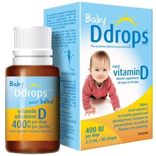 Ddrops Baby Vitamin D 400 IU Organic Liquid Drops - 0.08 Fl Oz