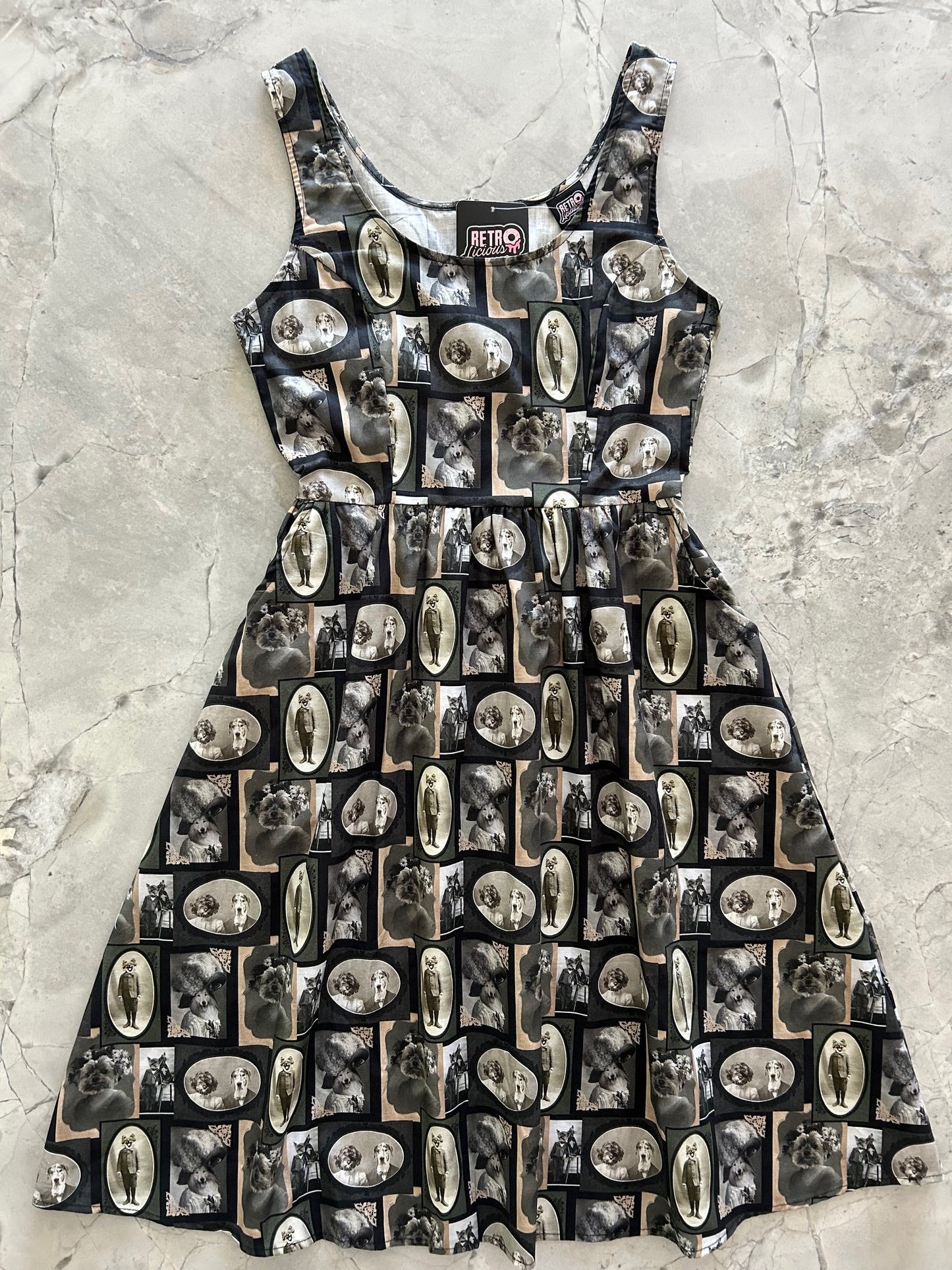 Dapper Dogs Fit & Flare Dress - Small only