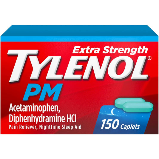 Tylenol PM Extra Strength Pain Reliever & Nighttime Sleep Aid Caplets - Acetaminophen - 150ct
