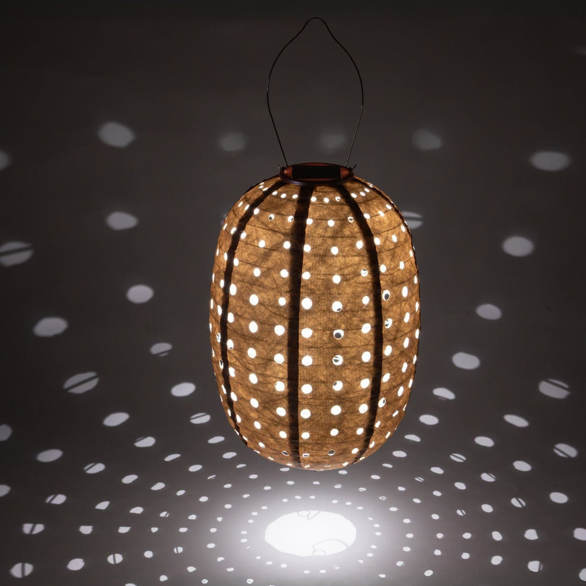 Soji Stella - Barrel Swiss Dot - 14" Solar Lantern