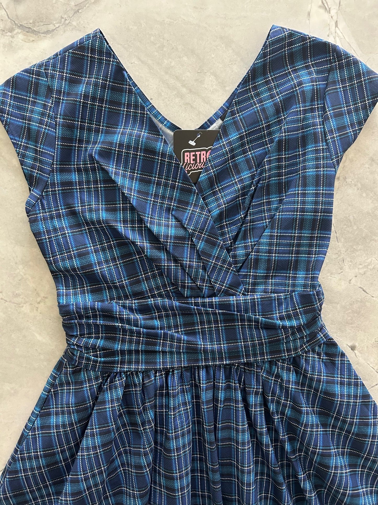 Blue Plaid Greta Dress