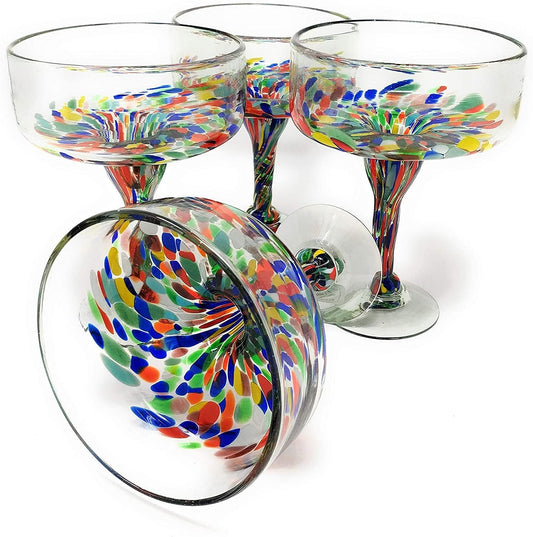 Confetti Carmen Design Margarita Glasses - Set of 4