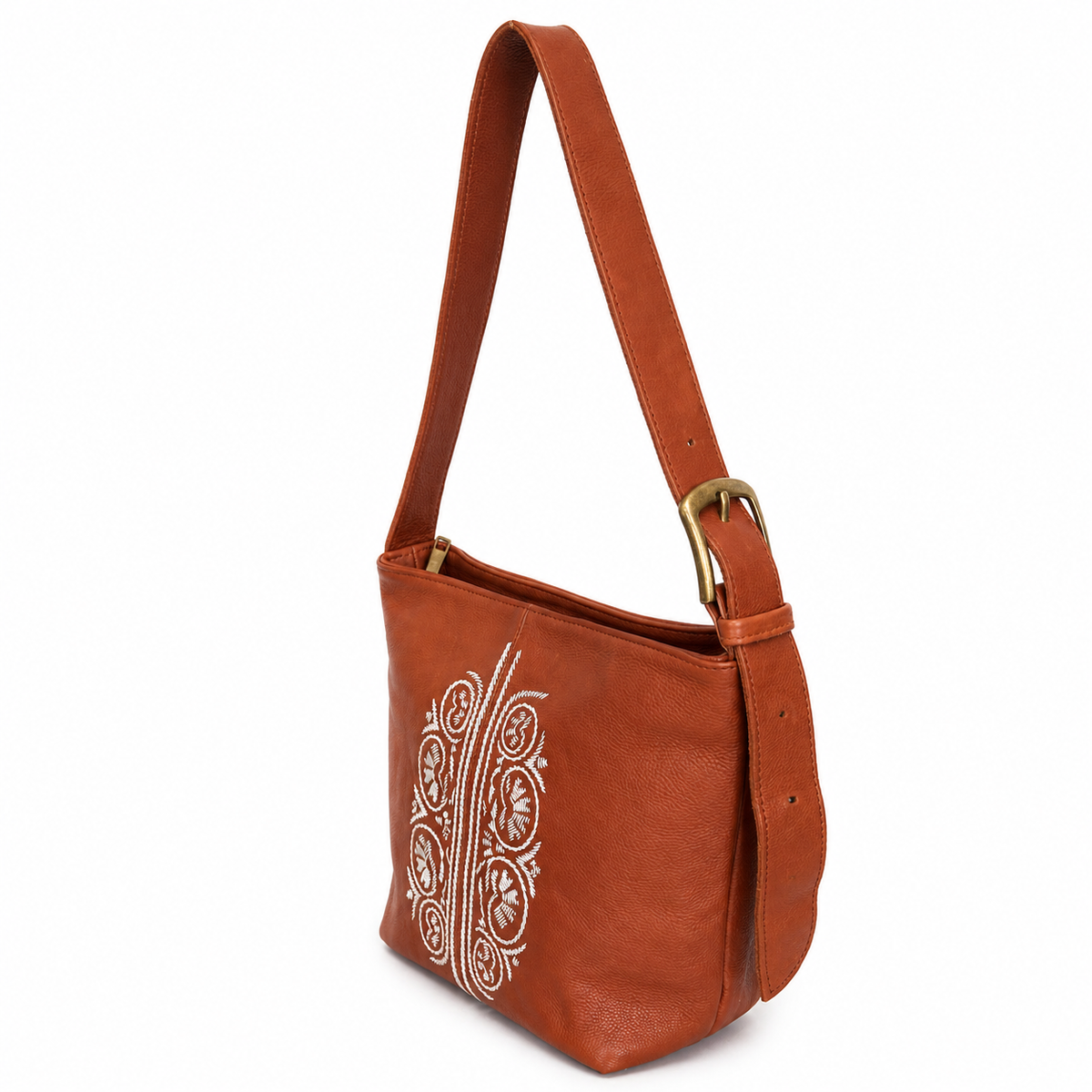 Zahra Leather Bucket Tote