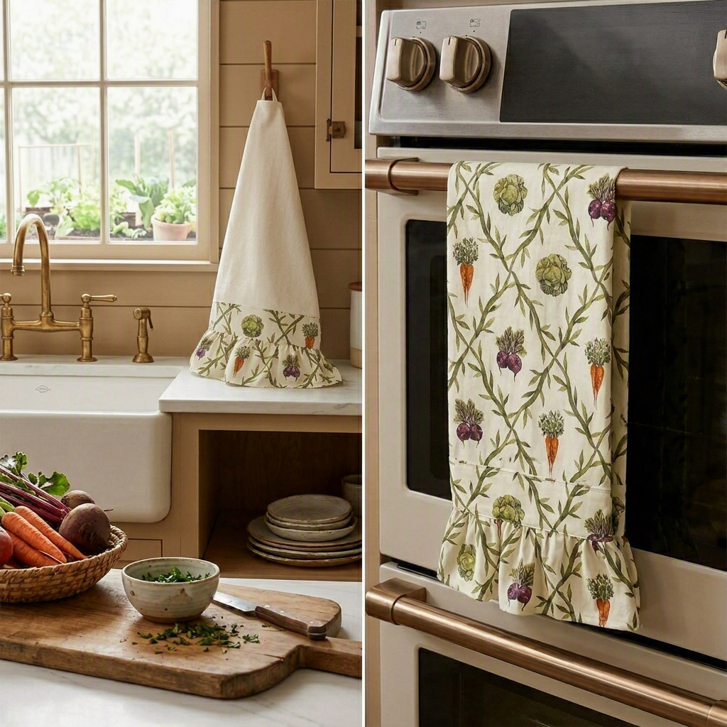 Heirloom Légume Ruffled Towels (Set of 2)