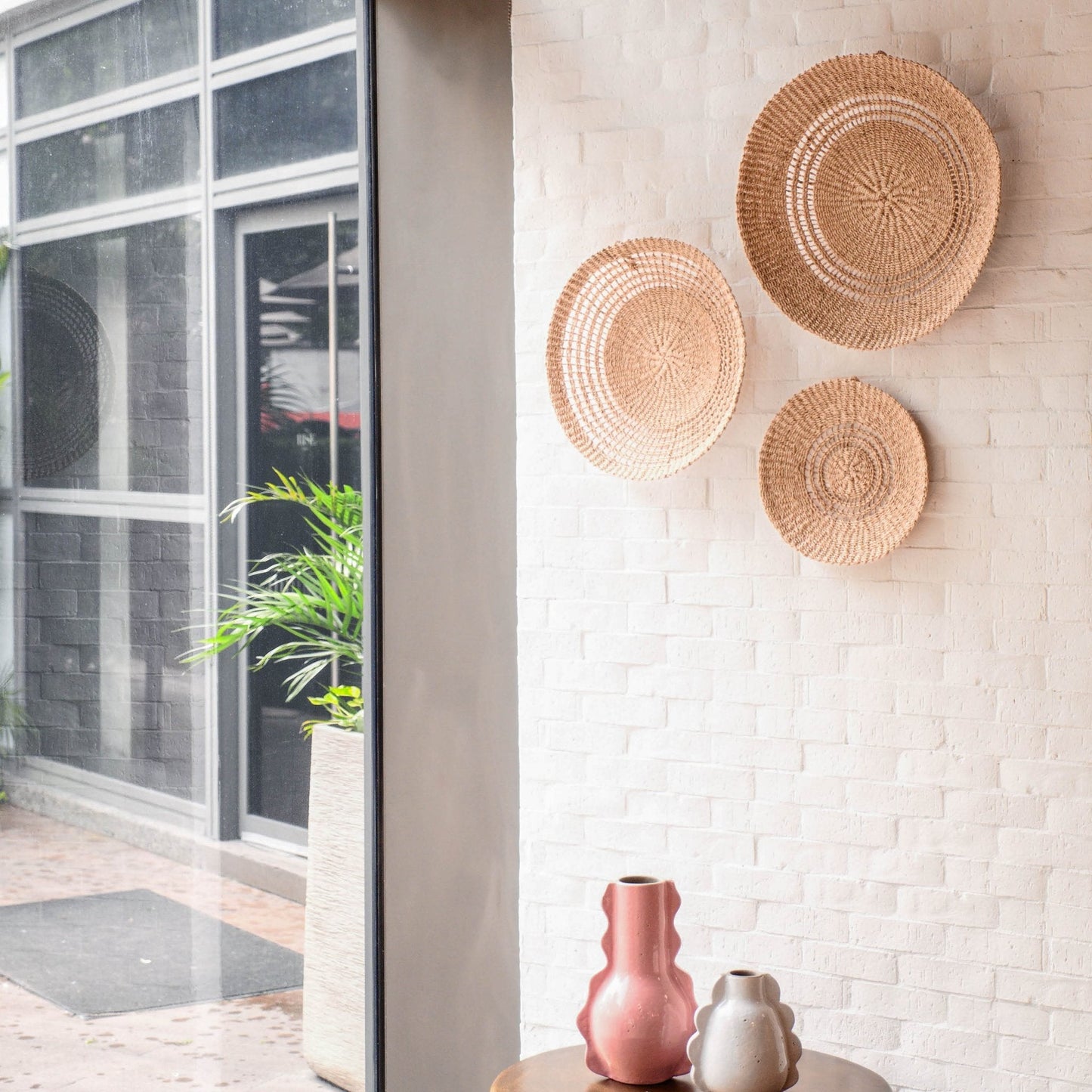 Open Weave Wall Baskets, Medium