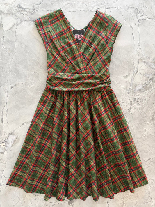 Green Plaid Greta Dress