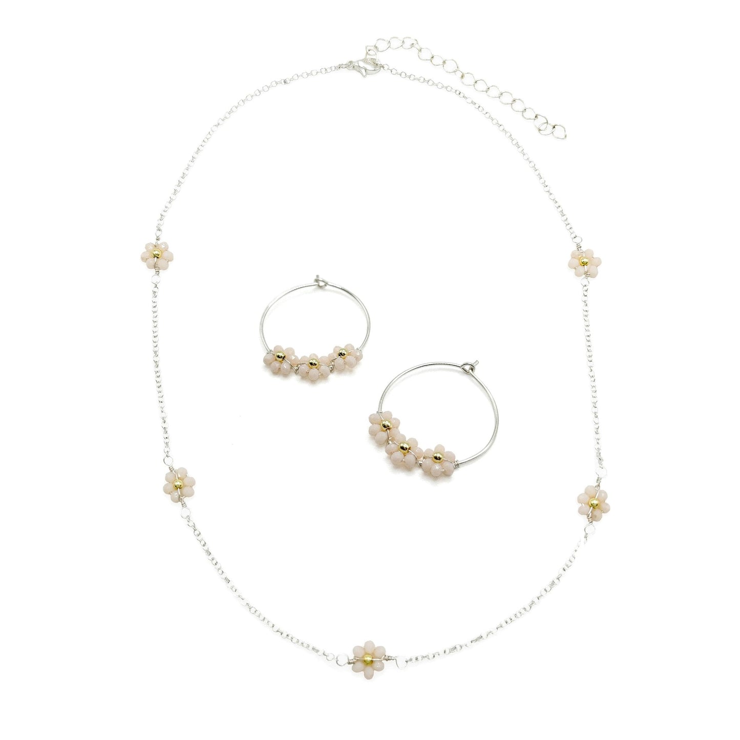 Daisy silver earrings