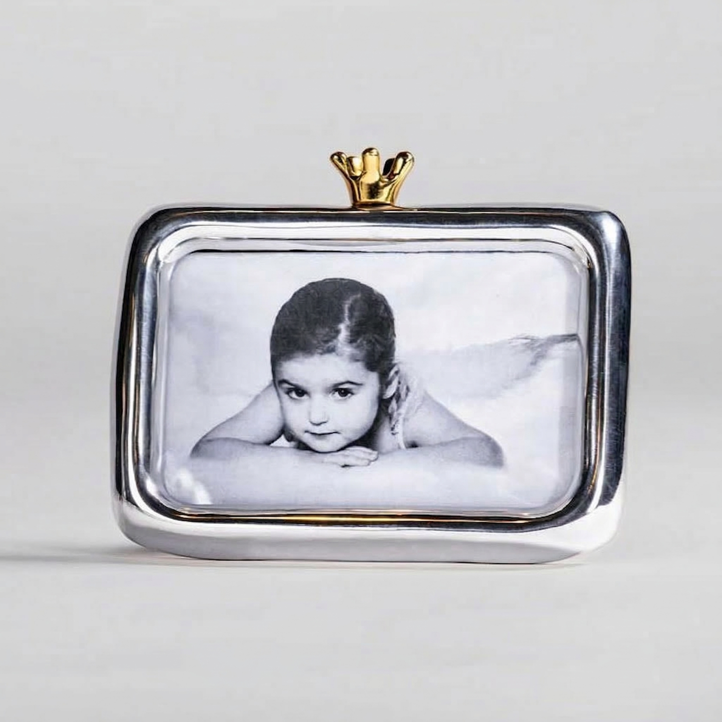 Crown Frame 4X6 Silver/Gold
