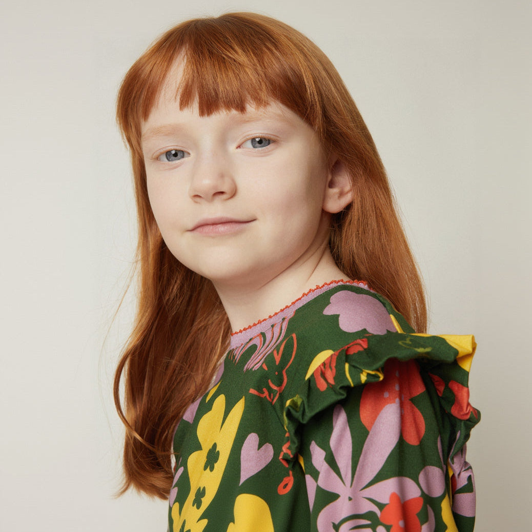 Wildflower Ruffle Long Sleeve T-Shirt