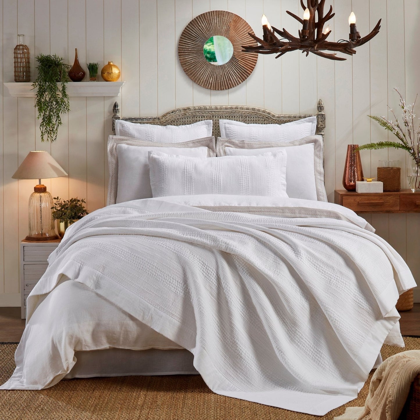 Laysan Quilted Cotton Coverlet - Clearance