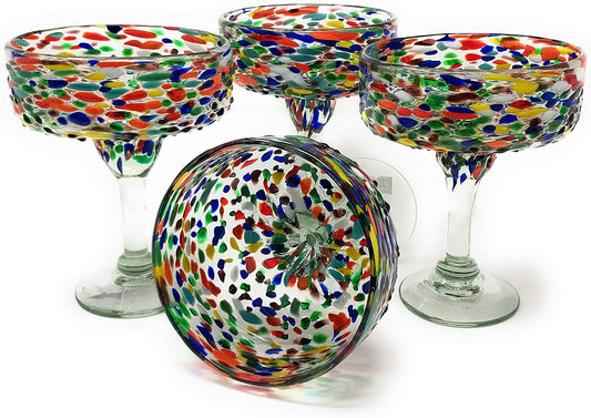Confetti Rock Margarita Glasses - Set of 4