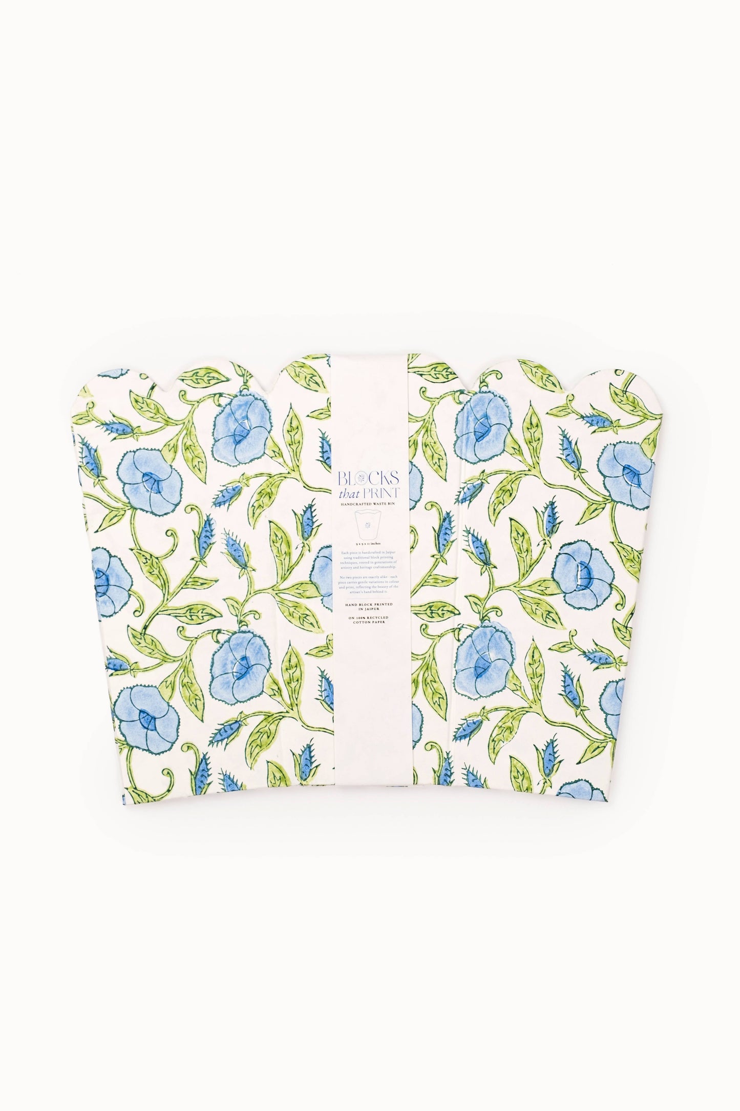 Block Print Storage/Waste Basket - Inaya (Collapsible)