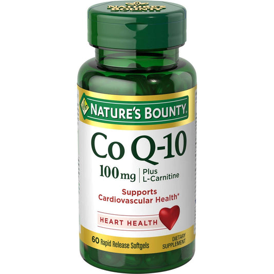 Nature's Bounty Co Q-10, Plus L-Carnitine, 100 Mg, Rapid Release Softgels