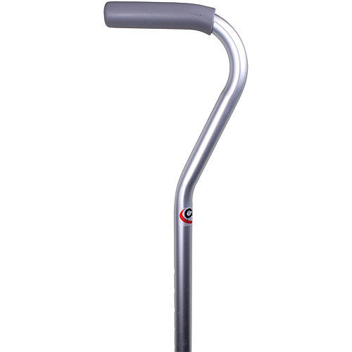 Carex Adjustable Offset Cane, Silver