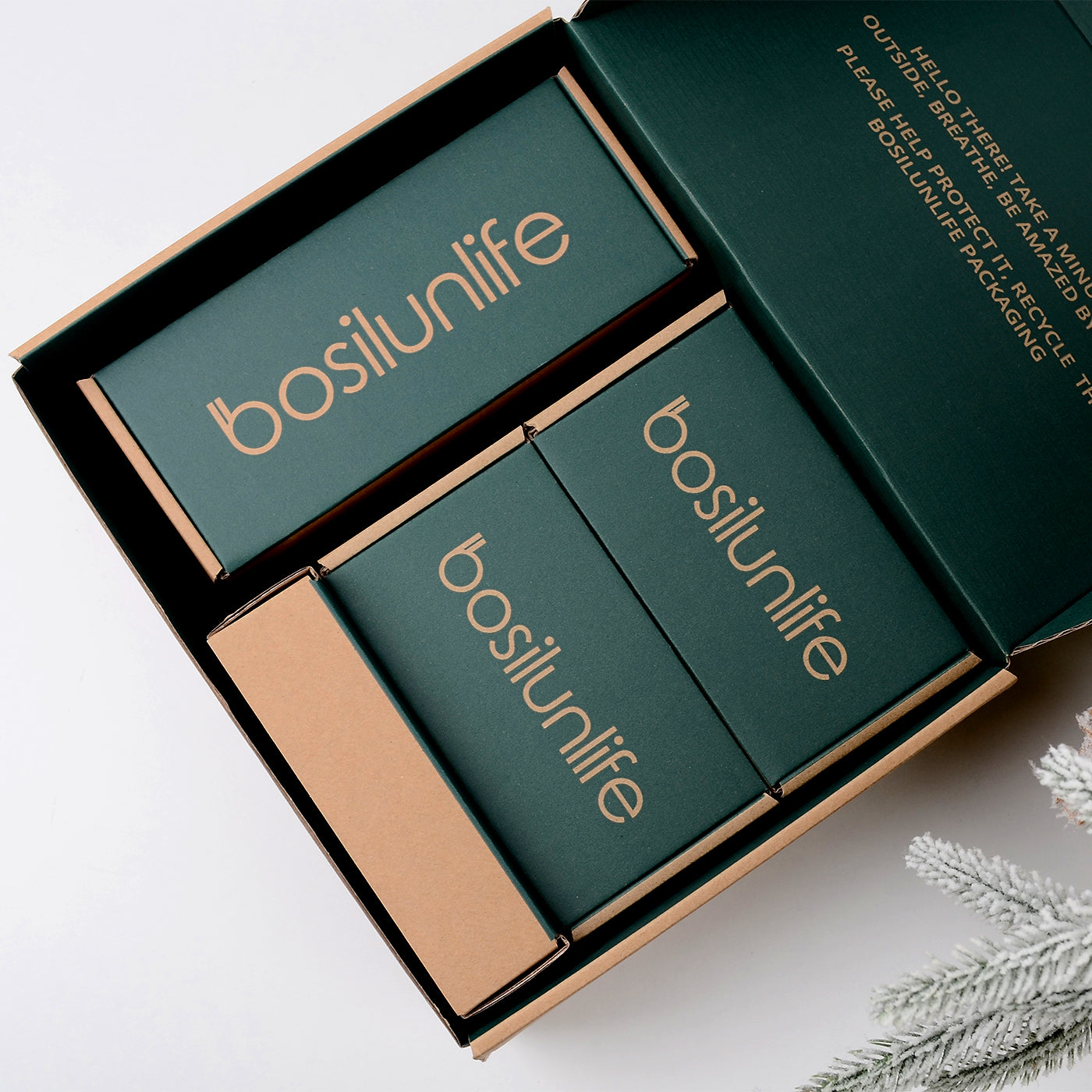 BosilunLife Foaming Bathroom Set Recycled Eco-Clay