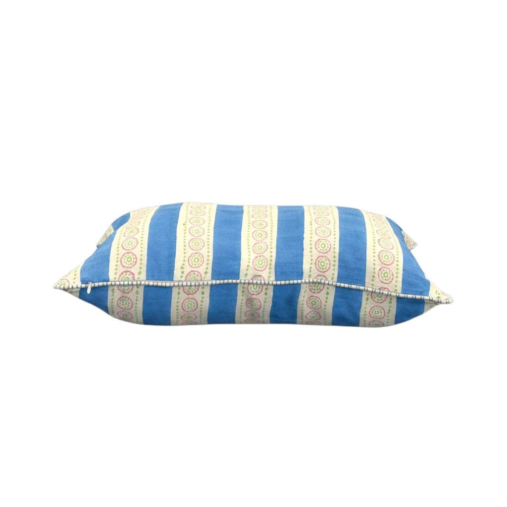 Malhaar Linen Pillow Cover - Blue