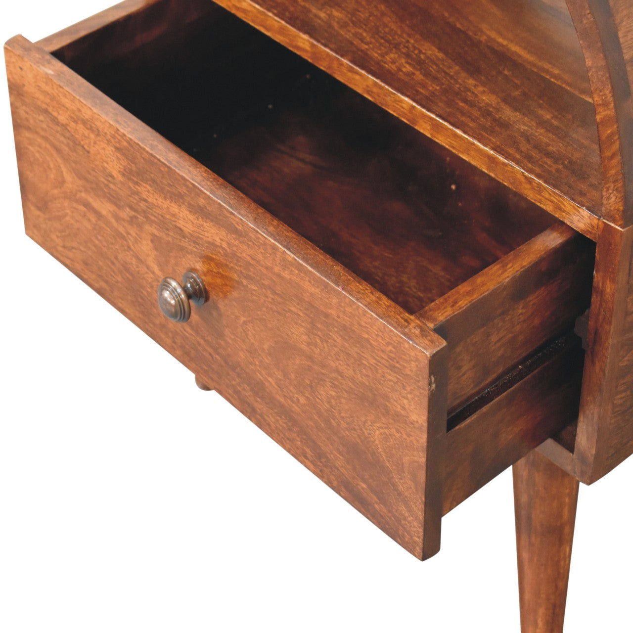 Solid Wood Chestnut Dome Bedside Table