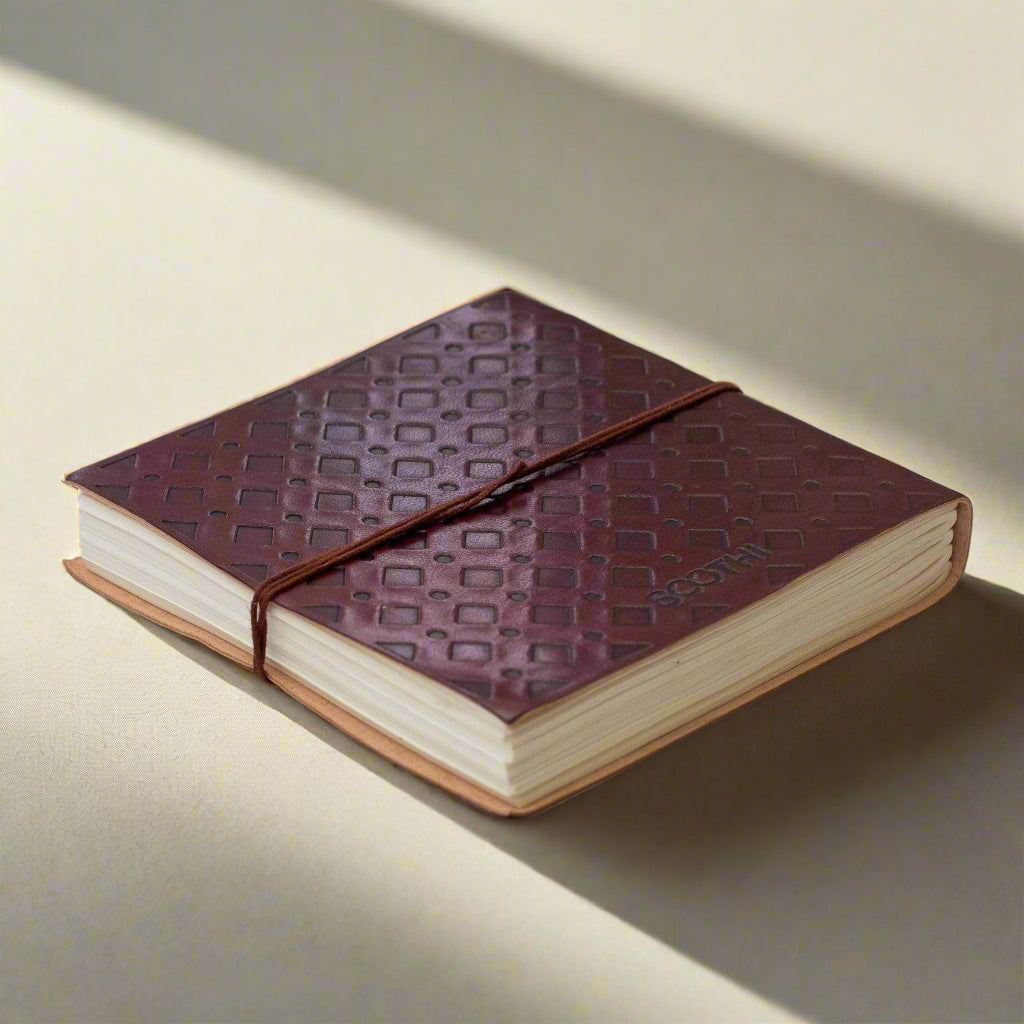 Compass 7x7 Artist Handmade Leather Journal