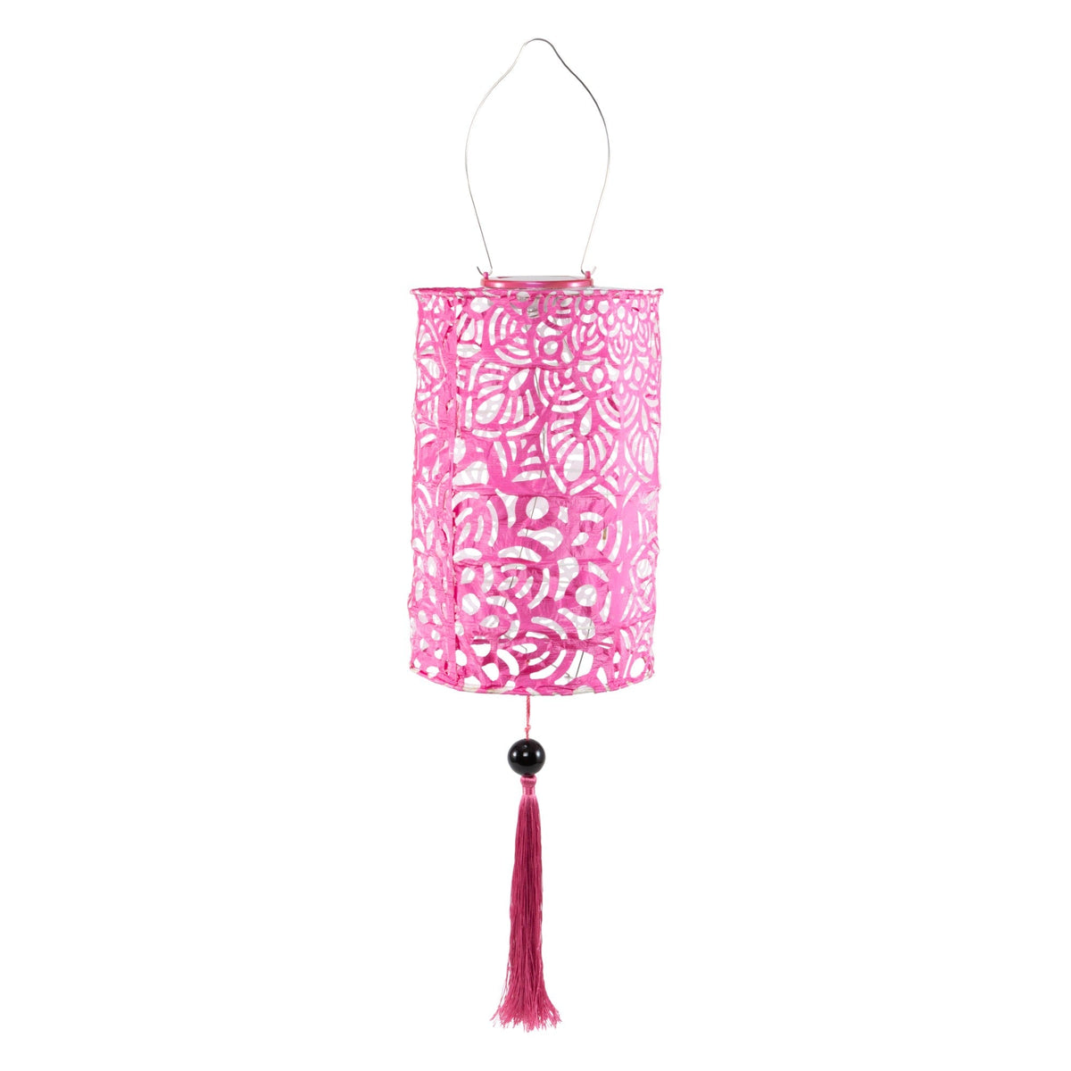 Soji Stella - Tassel Cylinder - 7.5" Solar Lantern