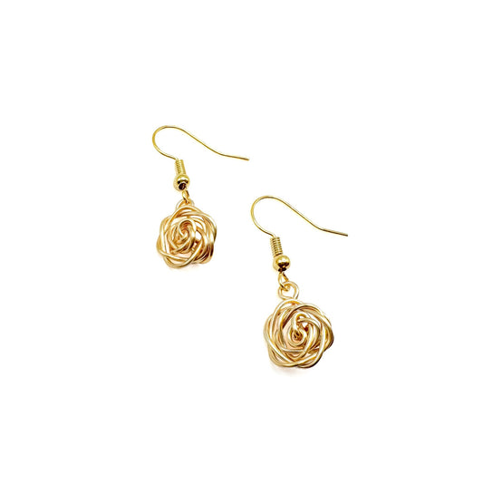 Rosette gold earrings - Osadia Concept Store