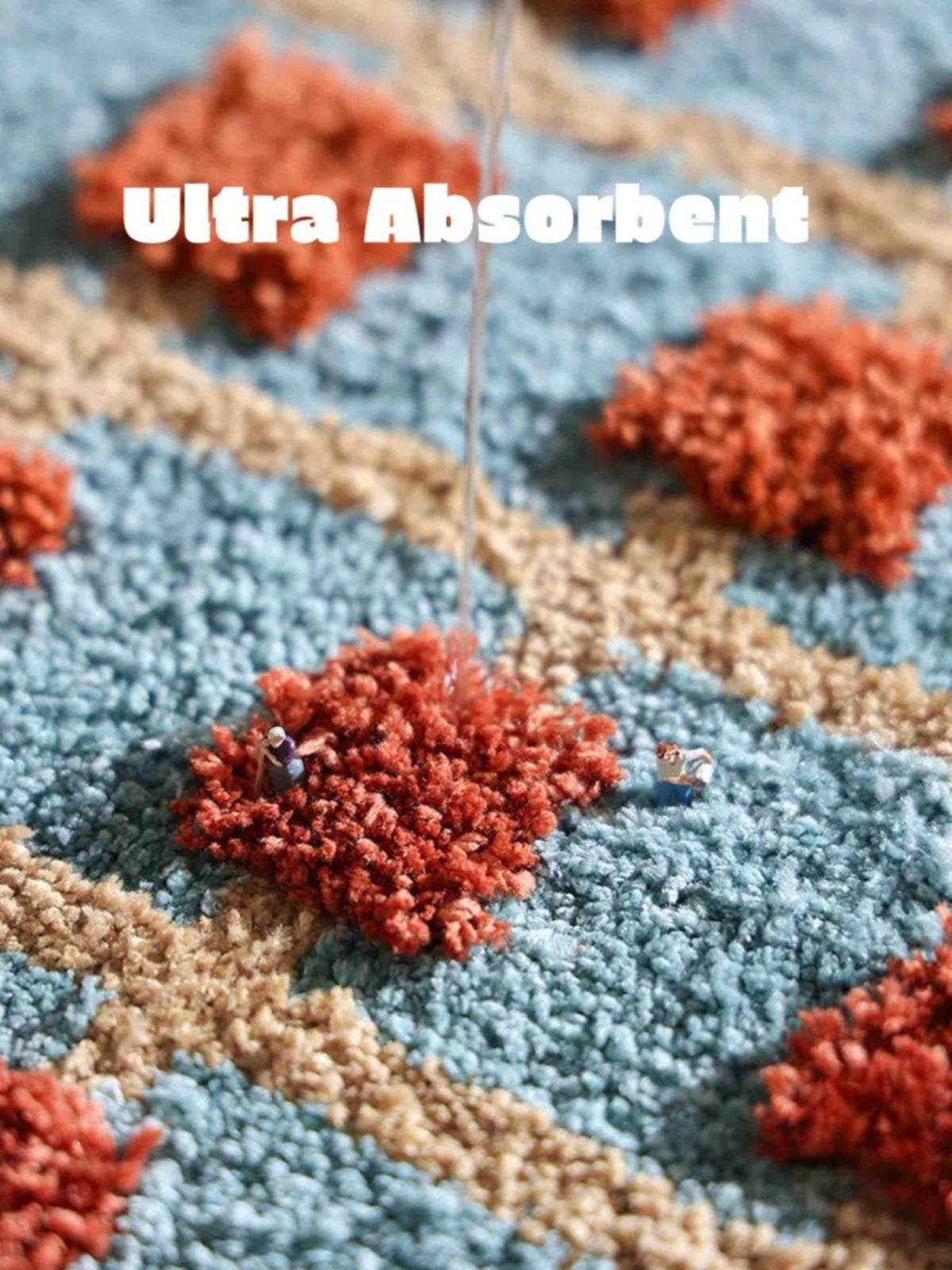 Ultra Soft Retro Whimsical Grid Bath Rug