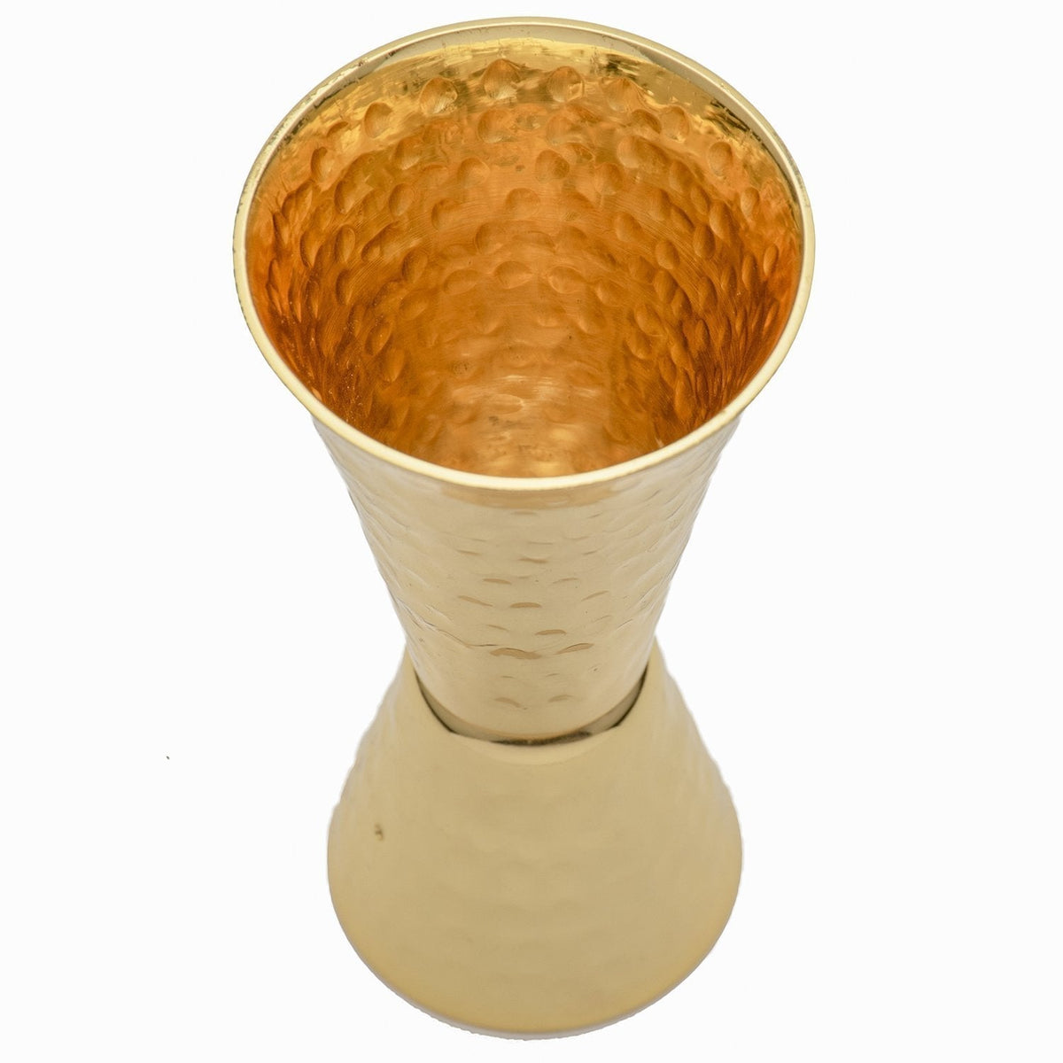 24K Gold Plate Hammered Solid Copper Jigger
