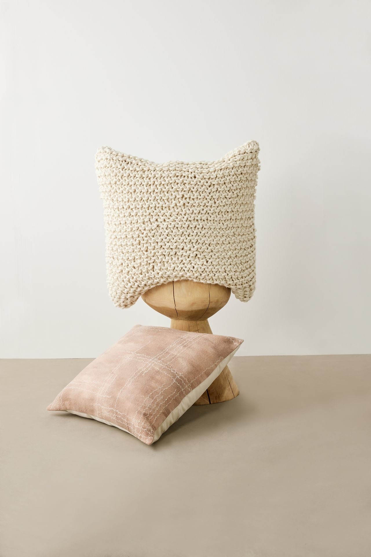 Oversized Chunky Handknit Throw Pillow