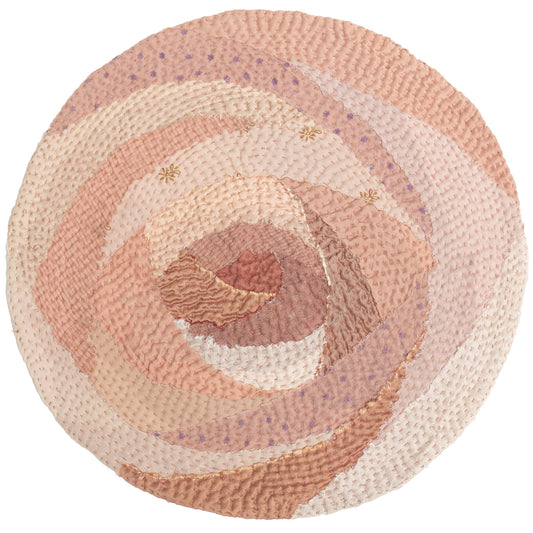 S/2 Ash Rose Fray Patch Kantha Placemat