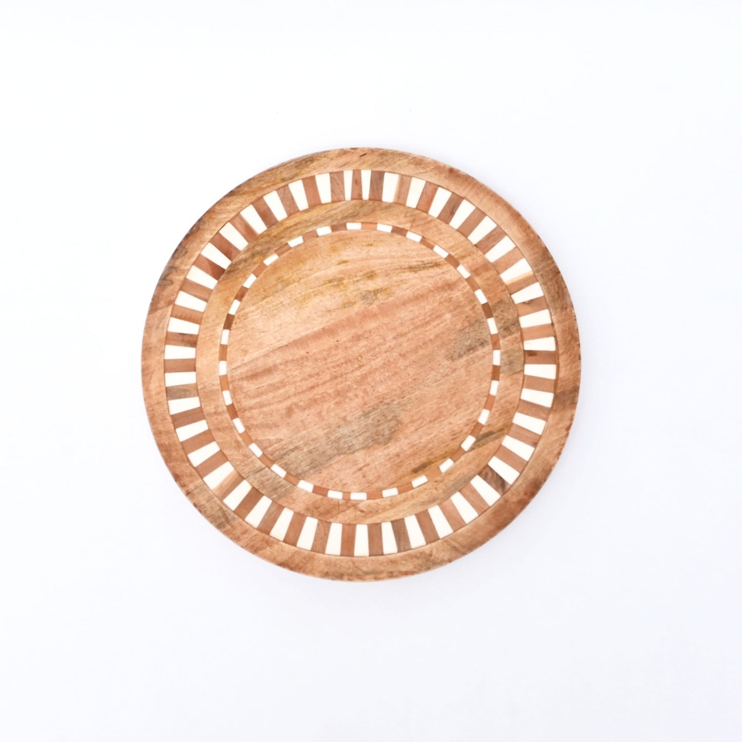 Lazy Susan | Mango Wood | handcarved Rustic Serving Piece