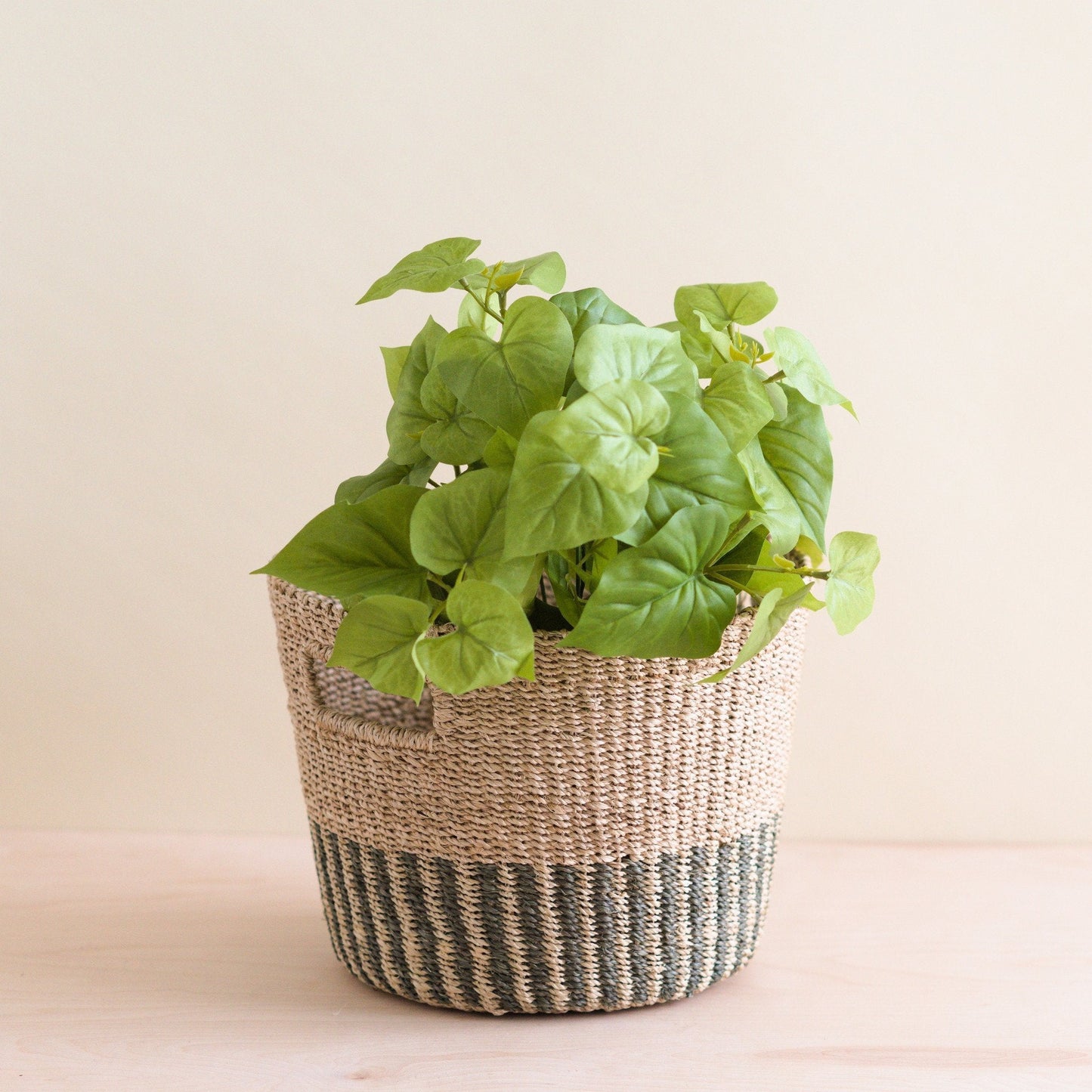 Grey + Natural Tapered Basket