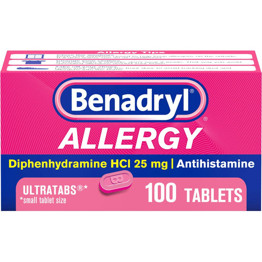 Benadryl Ultratabs Antihistamine Cold & Allergy Relief Tablets
