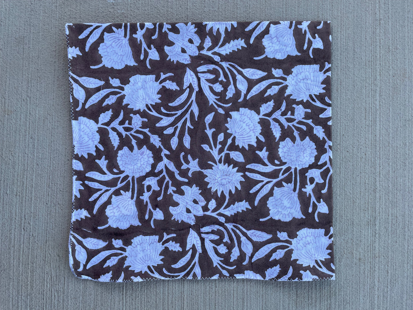 Bandana Scarf - Floral Escape Pinecone / Lavender Square