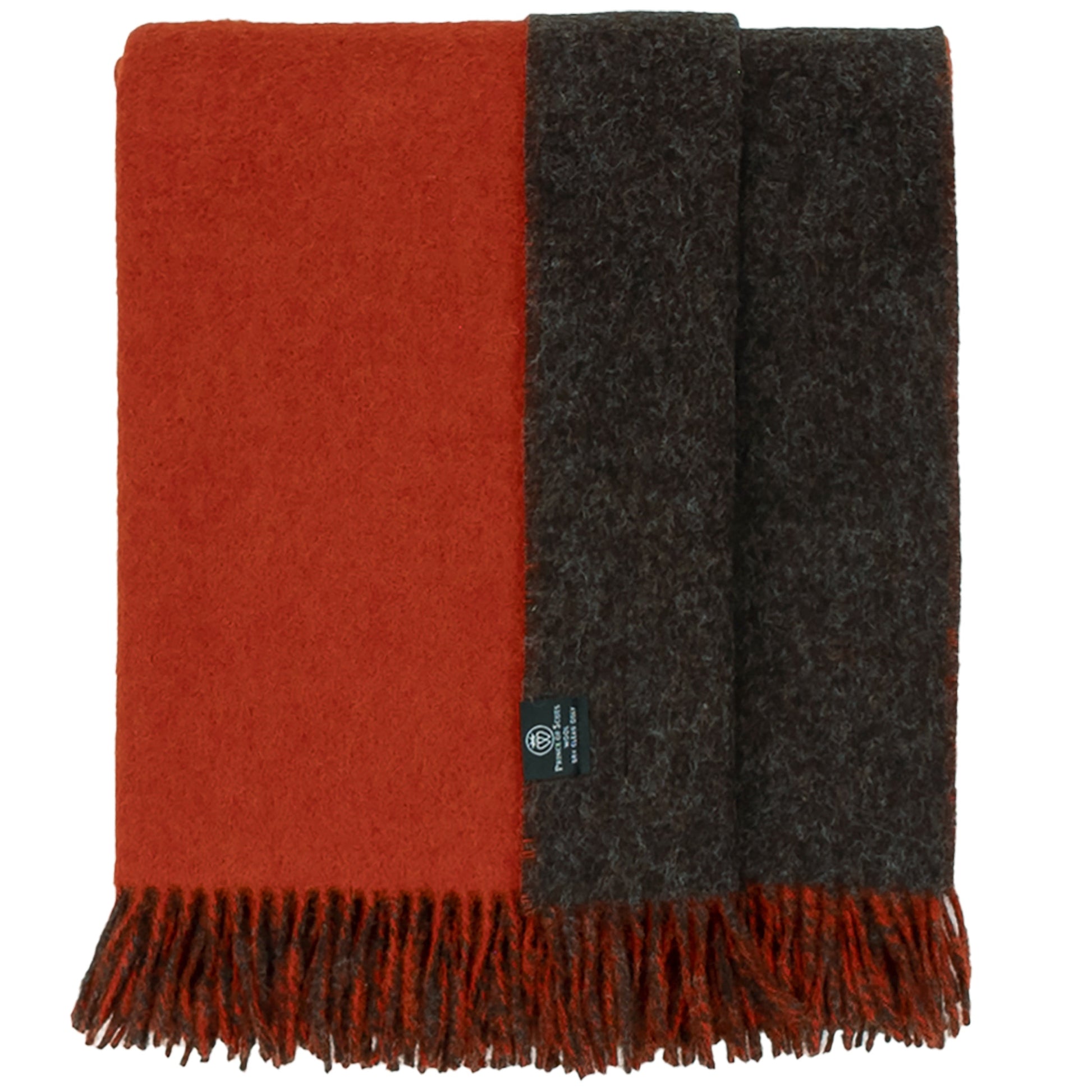 Highland Tweeds Reversible Double Cloth Throw (Orange/Brown) - Osadia Concept Store