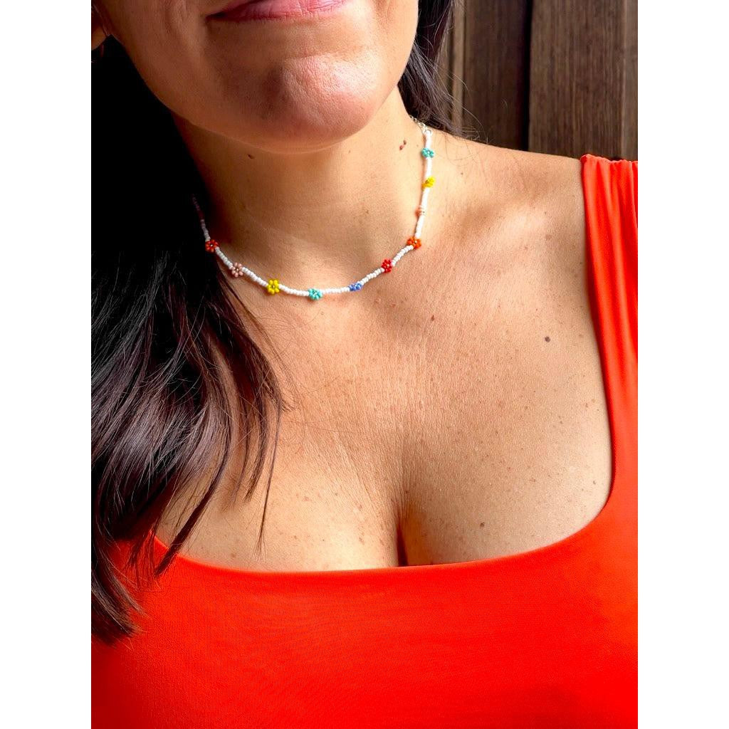 Daisy Seed Bead Choker - Guatemala - Osadia Concept Store