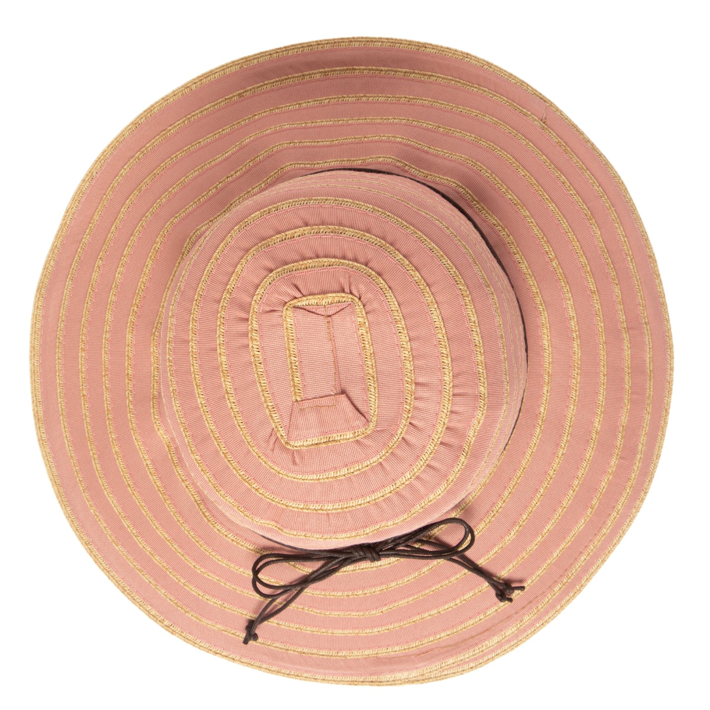 Women's Ribbon Paperbraid Stripe Sun Brim