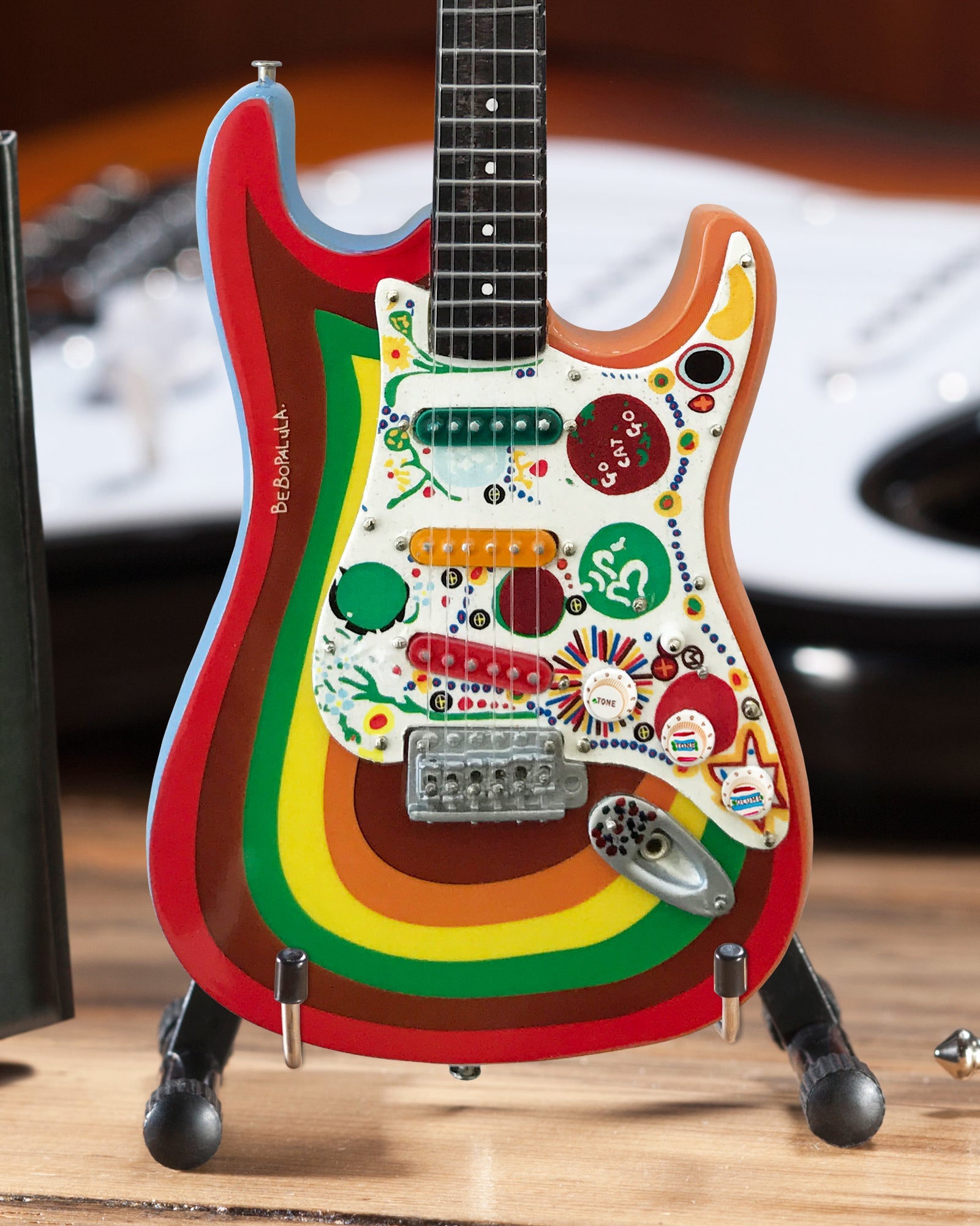 Officially Licensed George Harrison Fender™ Strat™ Rocky Mini Guitar Replica - Fab Four - Osadia Concept Store