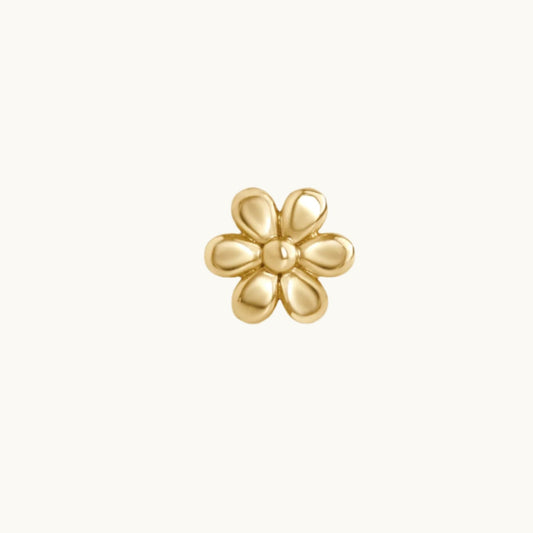 14K Yellow Gold Daisy Stud