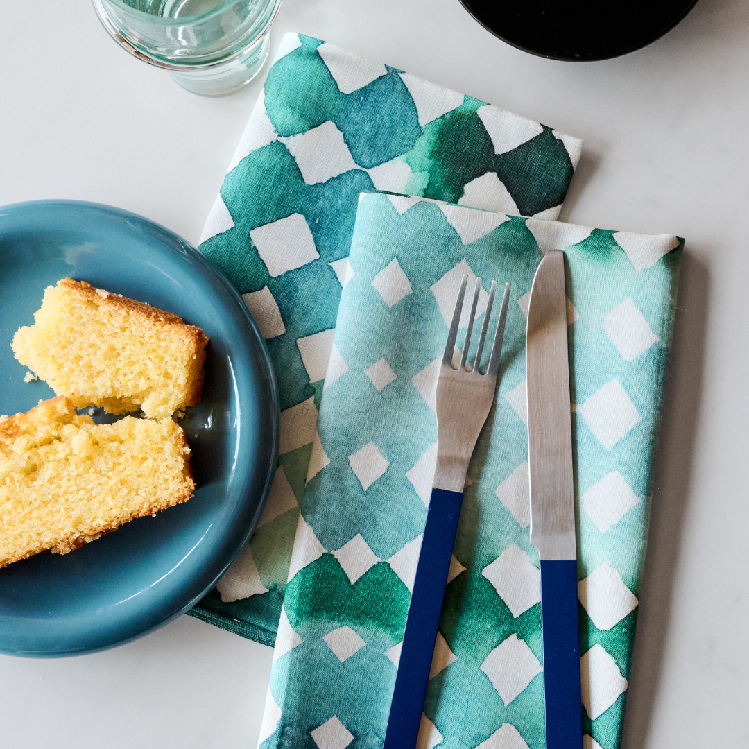 S/4 Blue Diamond Napkin