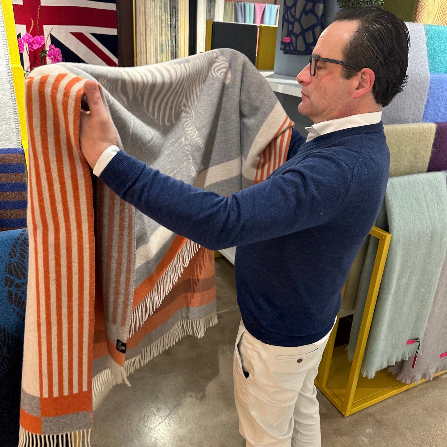 Savanna Equestrian Reversible Throw – Extra-Fine Italian Merino Wool | 56" x 72"