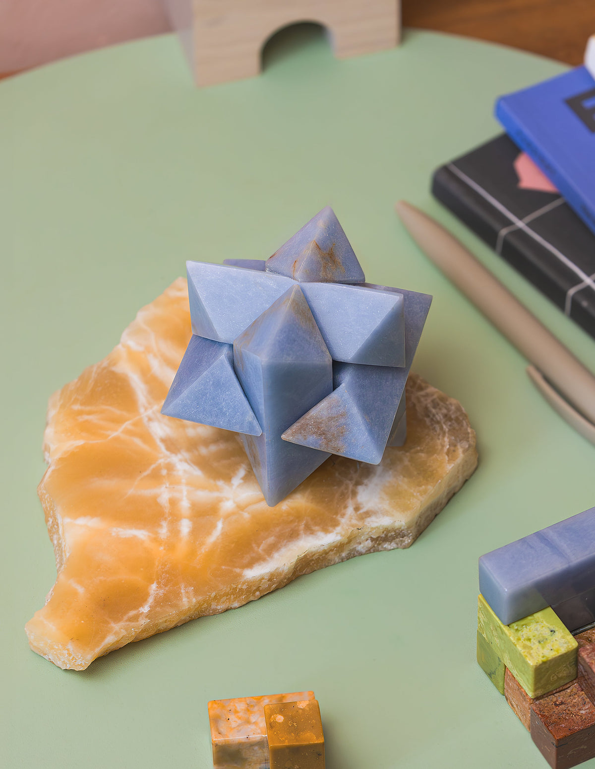 Burr  Star 3D gemstone puzzle Angelite